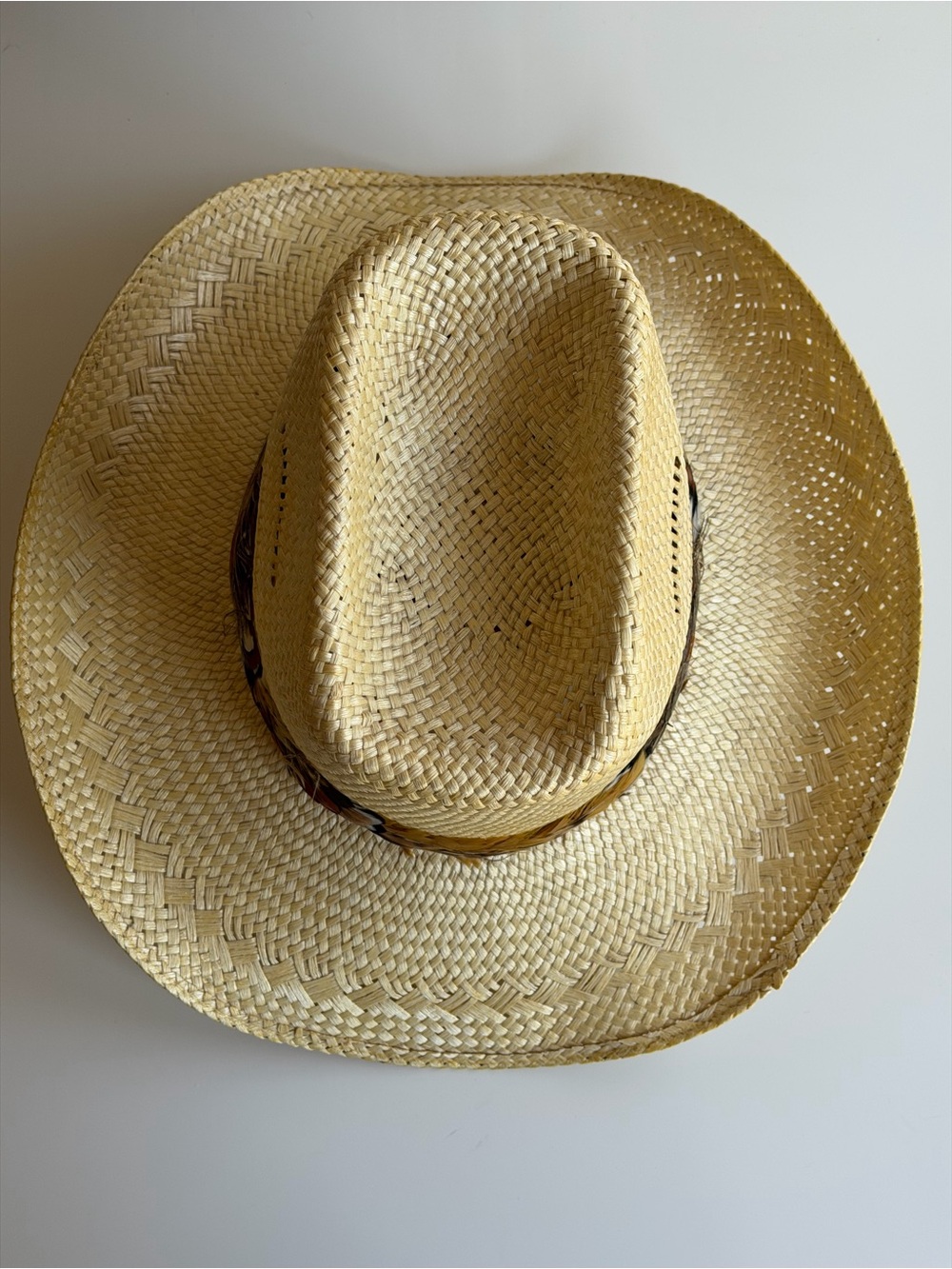 Resistol Stagecoach Western Style Straw Hat Vintage Self Conforming Size 7 3/8 - Picture 3 of 7